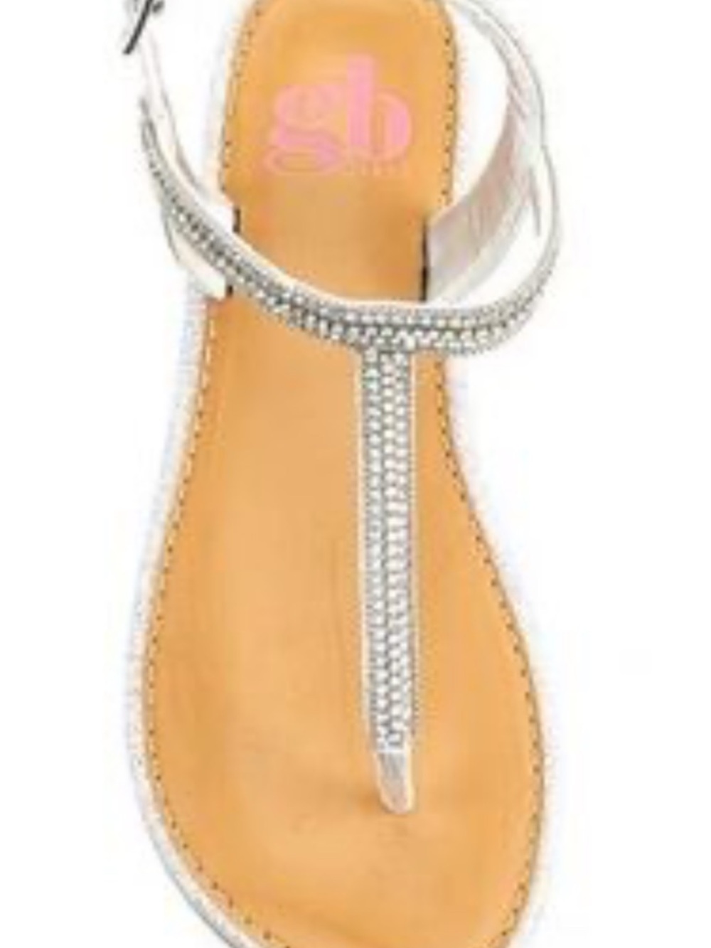 GB Girl’s                              Strap Flat sandals Size  4M  youn -silver